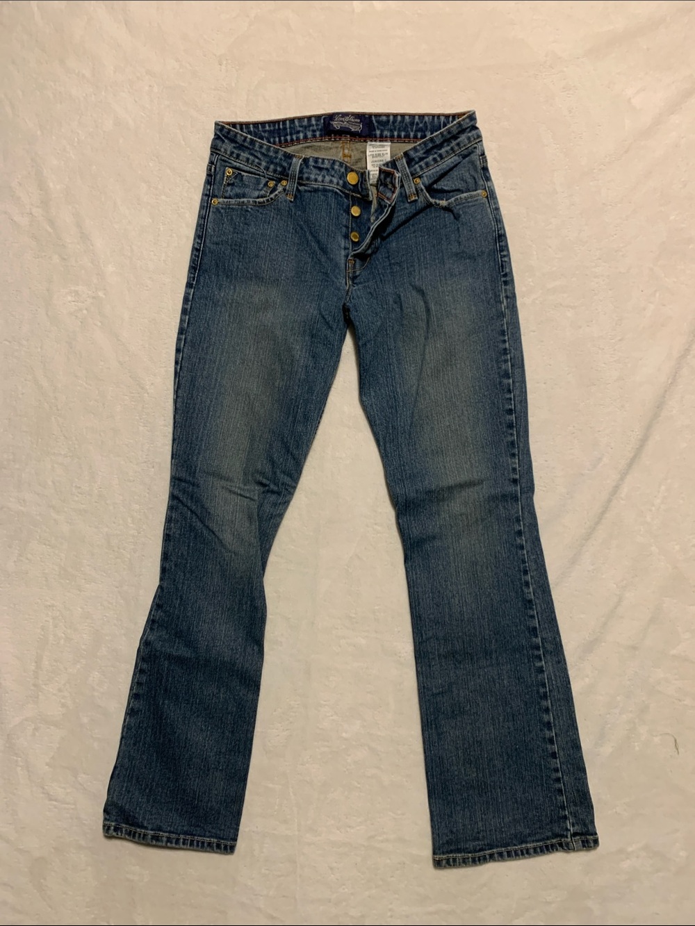 Levi Strauss Signature stretch low rise slim bootcut jeans 28x32 size juniors 7